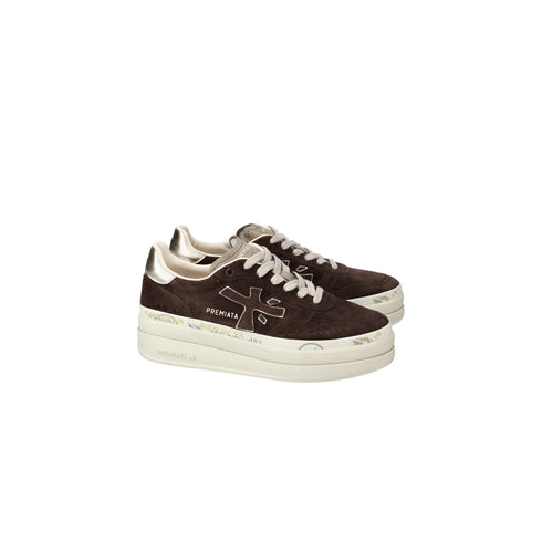 Sneakers Donna Micol 7894, con tomaia scamosciata e logo laterale in tono colore